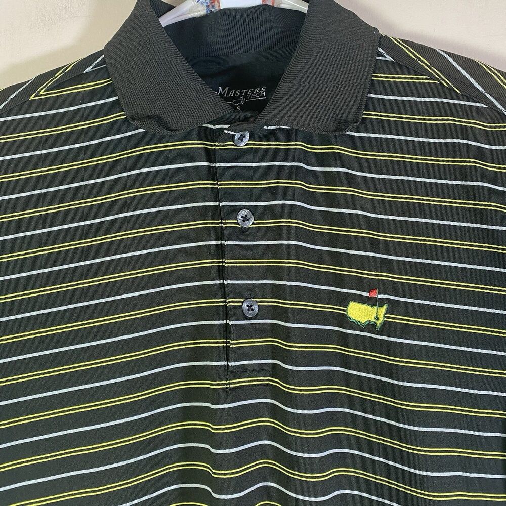 Masters Tech Golf Polo Men Small  Stripes Performance Golf Augusta National